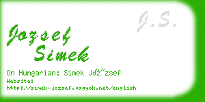 jozsef simek business card